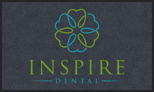 Inspire Dental PLLC 3 X 5 Rubber Backed Carpeted HD - The Personalized Doormats Company