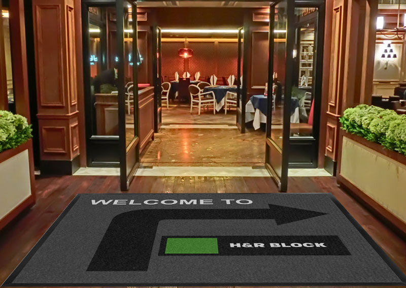 H&R Block § 8 X 9 Luxury Berber Inlay - The Personalized Doormats Company