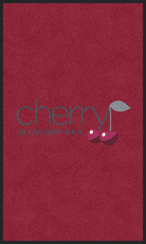 Cherry blow dry bar 3 X 5 Rubber Backed Carpeted HD - The Personalized Doormats Company