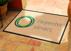 Carpenter Sievers Logo Mat 2 x 3 Rubber Backed Carpeted - The Personalized Doormats Company