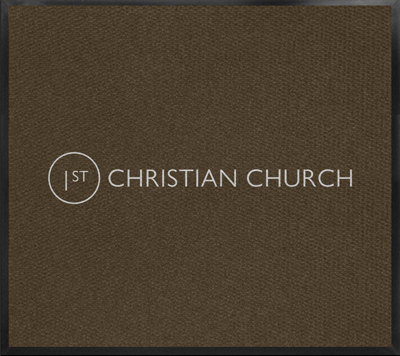 1st Christian Church § 8 X 9 Luxury Berber Inlay - The Personalized Doormats Company