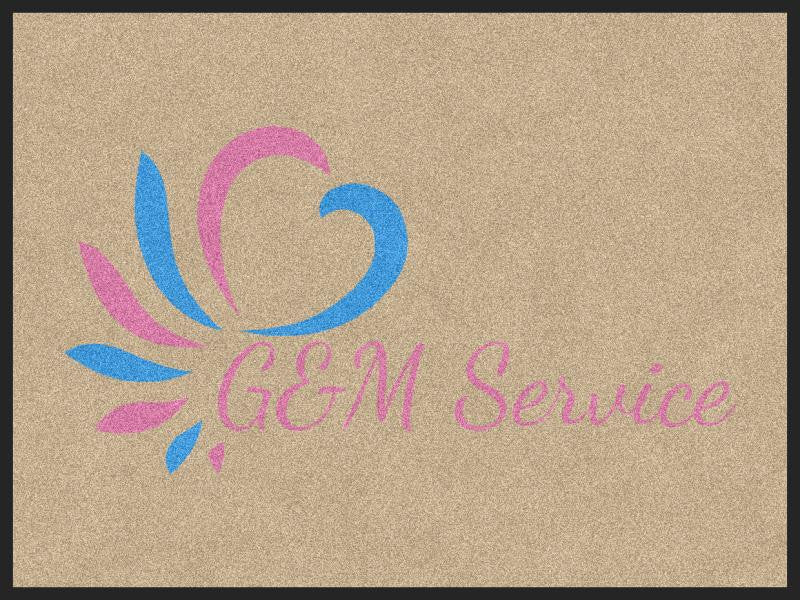 G&M Logo Rug 3 X 4 Rubber Backed Carpeted HD - The Personalized Doormats Company