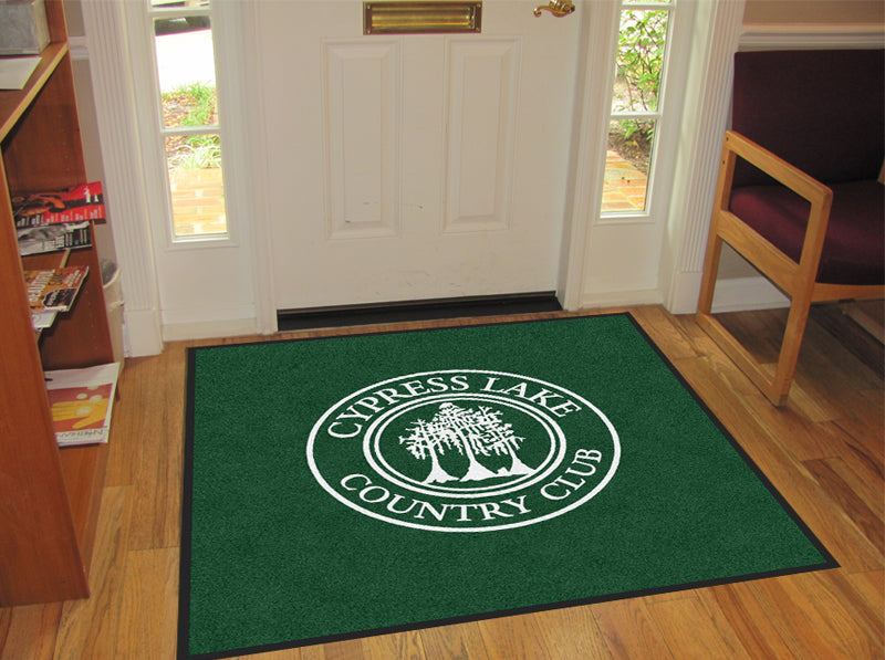 CYPRESS LAKE COUNTRY CLUB 4 X 4 Rubber Backed Carpeted - The Personalized Doormats Company