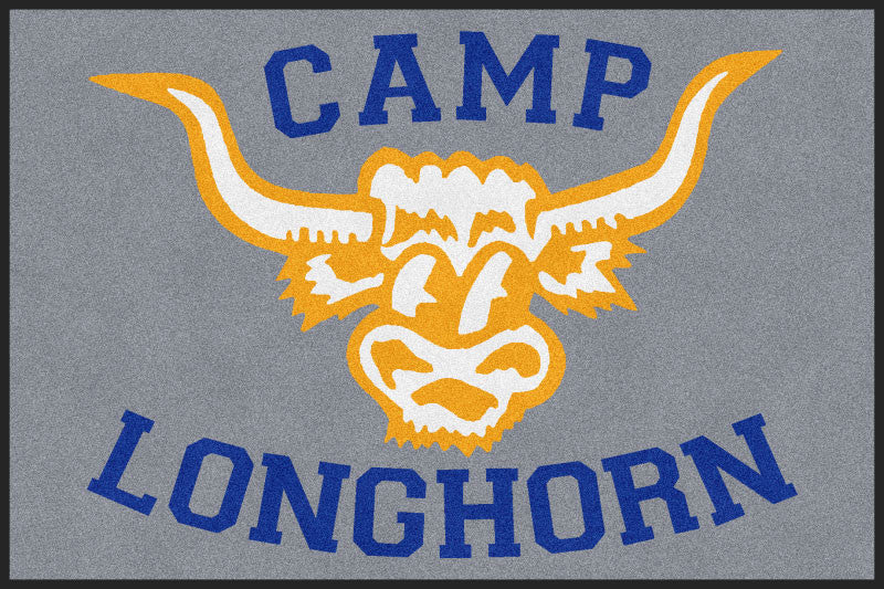 camp longhorn 4 X 6 Rubber Backed Carpeted HD - The Personalized Doormats Company