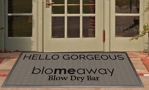 Blo me away 2.33 X 5.42 Luxury Berber Inlay - The Personalized Doormats Company