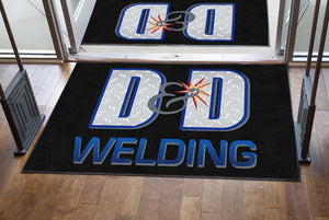 D&D Welding 4 X 6 Rubber Backed Carpeted HD - The Personalized Doormats Company