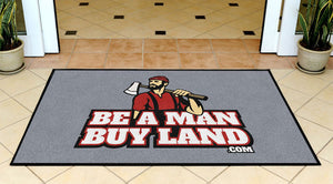 Be A Man Buy Land 3 X 5 Rubber Backed Carpeted HD - The Personalized Doormats Company