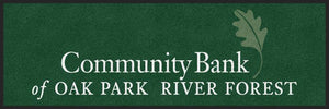 Community Bank Oak Park River Forest 2 X 6 Rubber Backed Carpeted - The Personalized Doormats Company