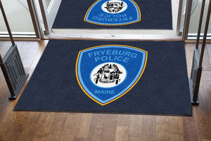 Fryeburg Police Department Rear 4 X 6 Rubber Backed Carpeted HD - The Personalized Doormats Company