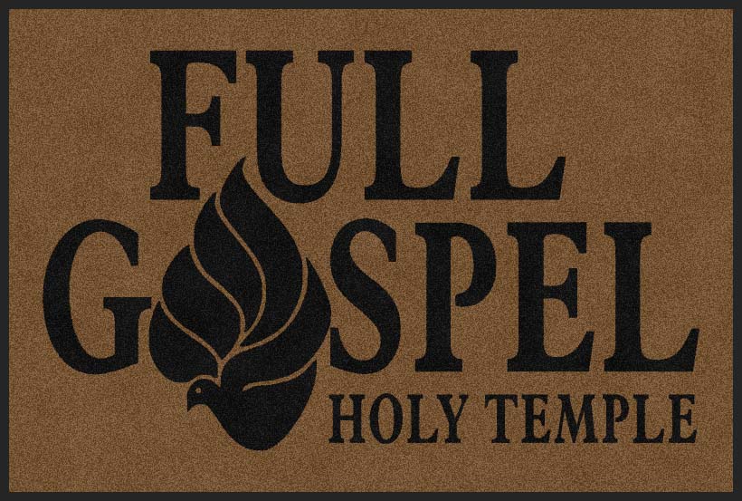 Full Gospel Holy Temple 4 X 6 Rubber Backed Carpeted HD - The Personalized Doormats Company