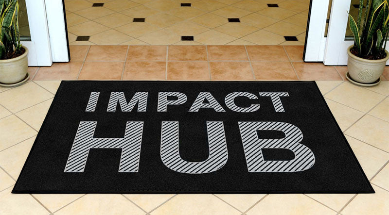 Impact Hub 3 X 5 Rubber Backed Carpeted HD - The Personalized Doormats Company