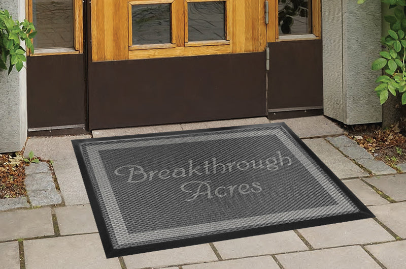 Breakthrough Acres Patio Door v2 3 X 4 Luxury Berber Inlay - The Personalized Doormats Company