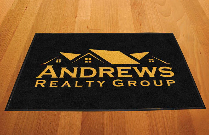Andrews Realty Group 2 X 3 Rubber Backed Carpeted HD - The Personalized Doormats Company