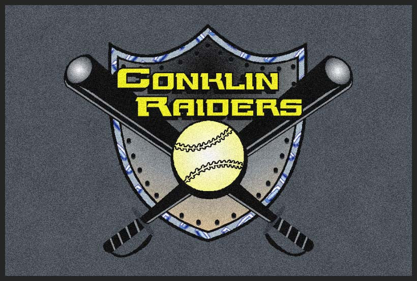 CONKLIN RAIDERS 2 X 3 Rubber Backed Carpeted HD - The Personalized Doormats Company