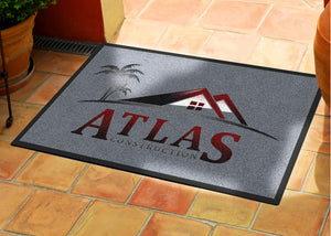 Atlas Construction 2 X 3 Rubber Backed Carpeted HD - The Personalized Doormats Company