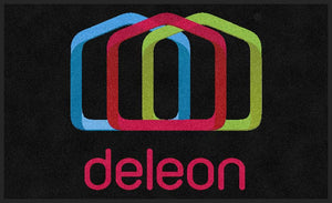 DeLeon Realty Regular Logo Door Mat 3x5 3 x 5 Rubber Backed Carpeted HD - The Personalized Doormats Company