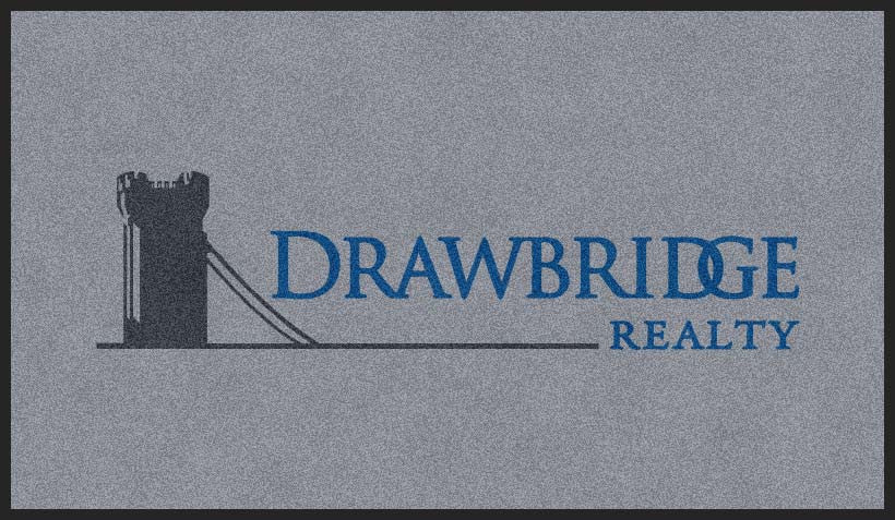 Drawbridge Realty 4 X 7 Rubber Backed Carpeted HD - The Personalized Doormats Company