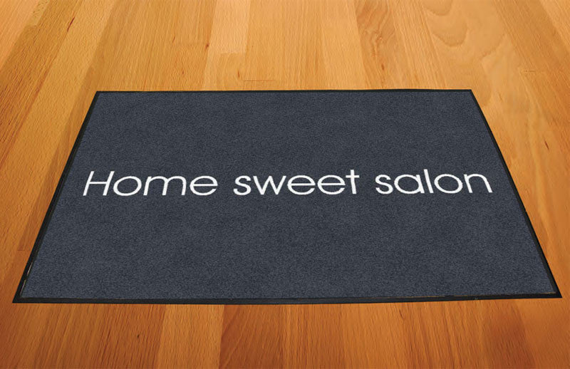 Home sweet salon 2 X 3 Rubber Backed Carpeted HD - The Personalized Doormats Company