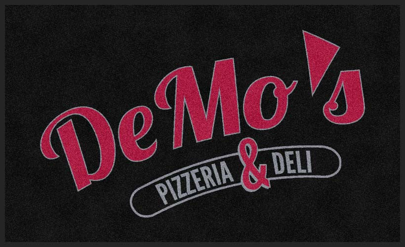 DeMo's Pizzeria & Deli 3 X 5 Rubber Backed Carpeted HD - The Personalized Doormats Company