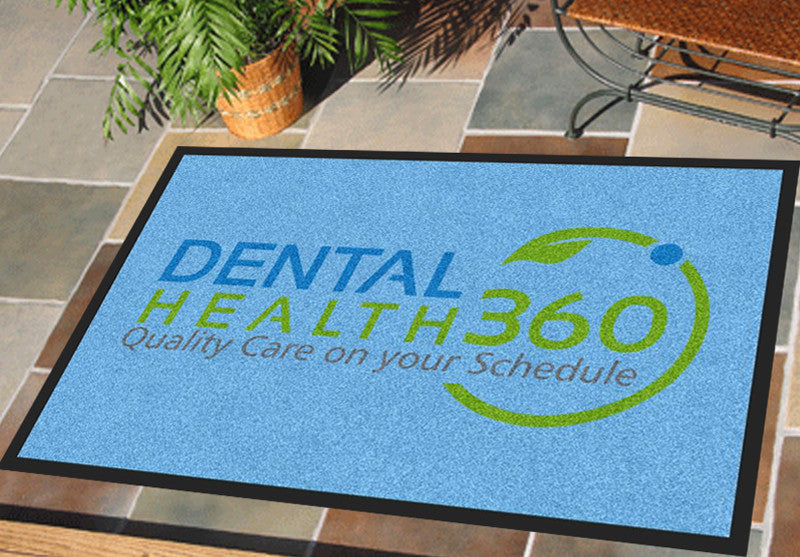 Dental Health 360 2 X 3 Rubber Backed Carpeted HD - The Personalized Doormats Company