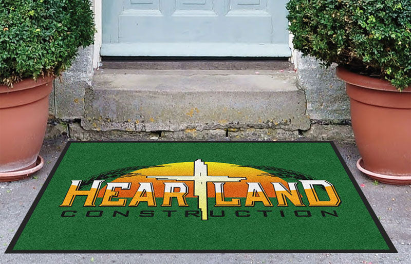 Heartland Construction INC 3 X 4 Rubber Backed Carpeted HD - The Personalized Doormats Company