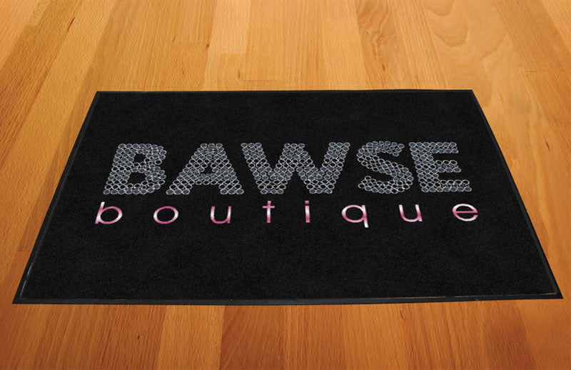 Bawse Boutique 2 X 3 Rubber Backed Carpeted HD - The Personalized Doormats Company