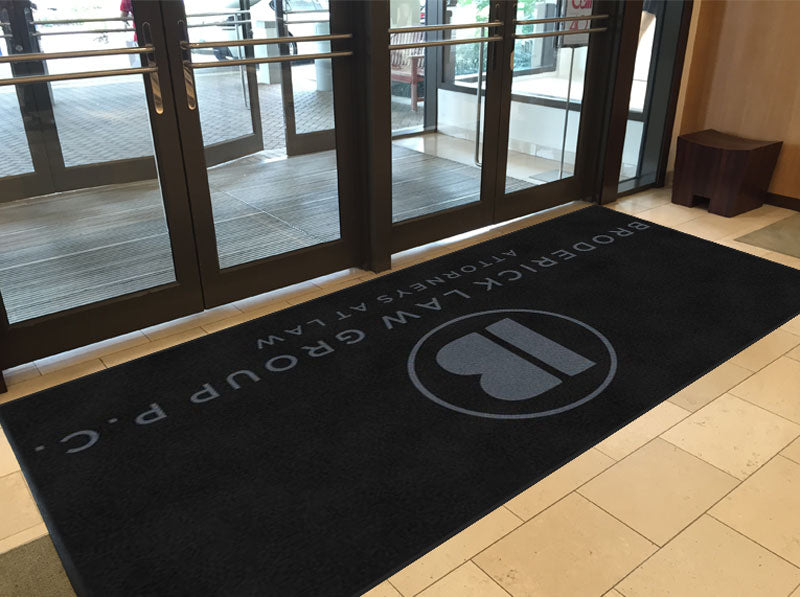 Broderick Law Group, P.C. 6 X 12 Rubber Backed Carpeted HD - The Personalized Doormats Company