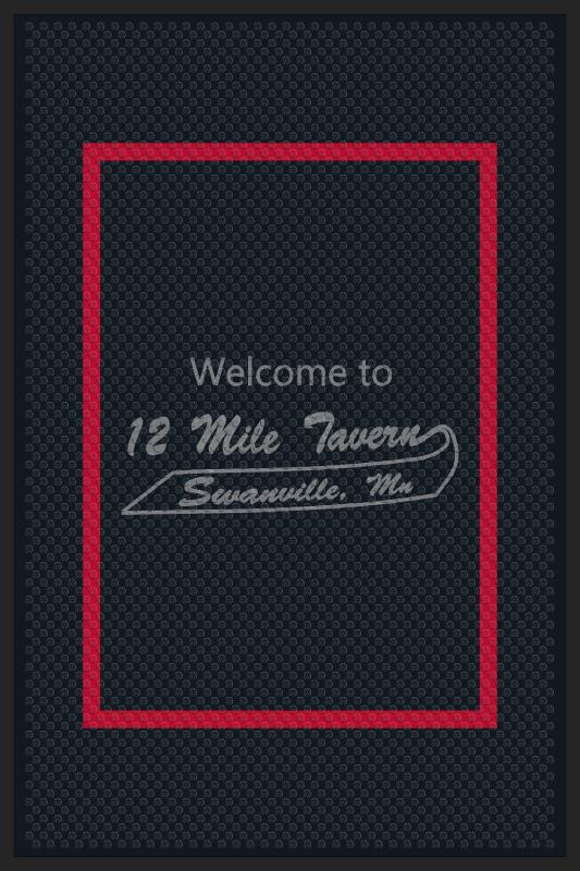 12 Mile Tavern § 4 X 6 Rubber Scraper - The Personalized Doormats Company