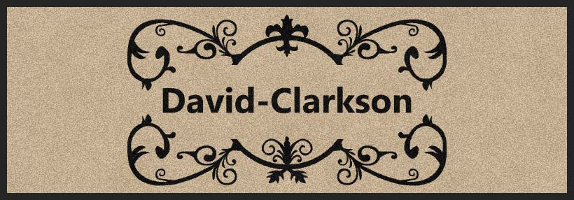 Cheri G. David 2 X 6 Rubber Backed Carpeted HD - The Personalized Doormats Company