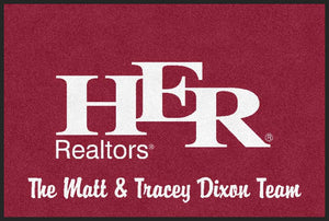 HER Realtors-The Matt & Tracey Dixon 2 X 3 Rubber Backed Carpeted HD - The Personalized Doormats Company