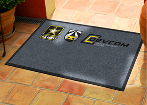 US ARMY COMBAT 2 X 3 §-2 X 3 Rubber Backed Carpeted HD-The Personalized Doormats Company