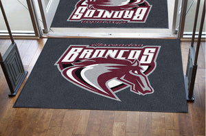 Broncos 4 x 6 Rubber Backed Carpeted HD - The Personalized Doormats Company