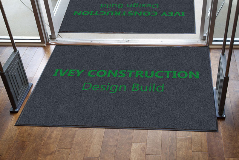 Ivey Construction Corp 4 X 6 Rubber Backed Carpeted HD - The Personalized Doormats Company