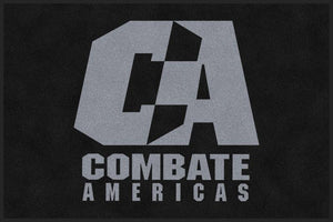 COMBATE AMERICAS 4 X 6 Rubber Backed Carpeted HD Round - The Personalized Doormats Company