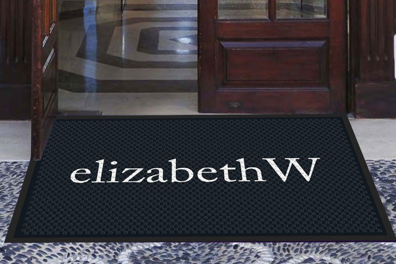 elizabethw 3 X 5 Rubber Scraper - The Personalized Doormats Company