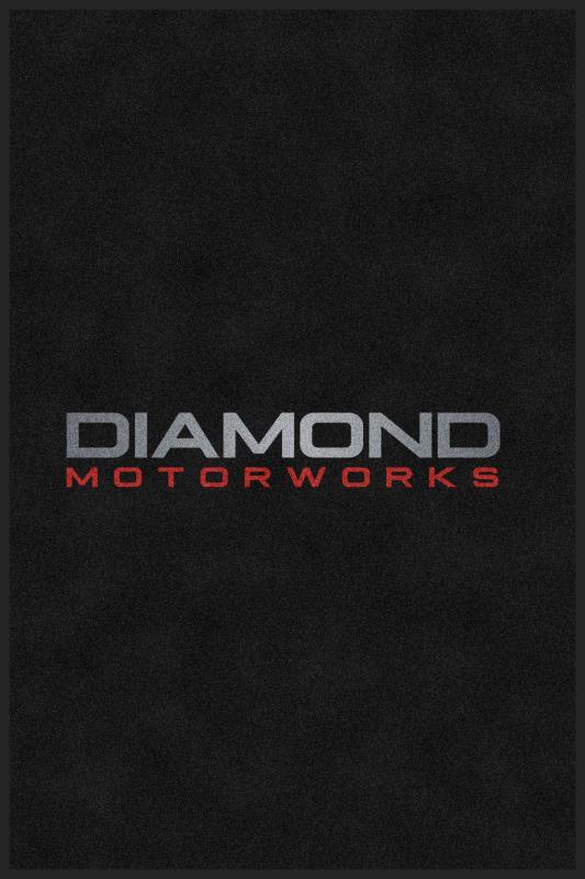 Diamond Motorworks 4 X 6 Rubber Backed Carpeted HD - The Personalized Doormats Company