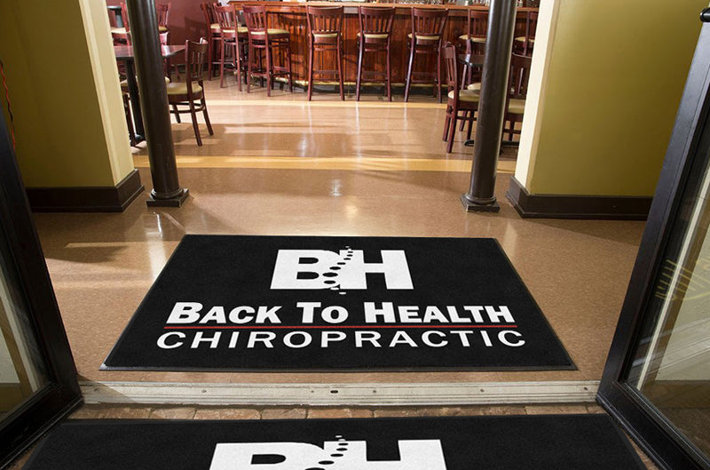 Back To Health 4 X 6 Rubber Backed Carpeted HD - The Personalized Doormats Company