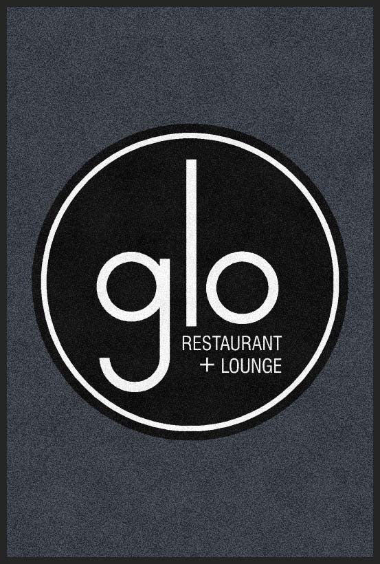 Glo Restaurant + Lounge 4 x 6 Rubber Backed Carpeted HD - The Personalized Doormats Company