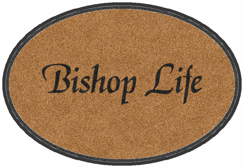 Bishop Lyfe 4 X 6 Rubber Backed Carpeted HD Round - The Personalized Doormats Company