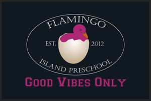 Flamingo Island Preschool 4 X 6 Rubber Scraper - The Personalized Doormats Company