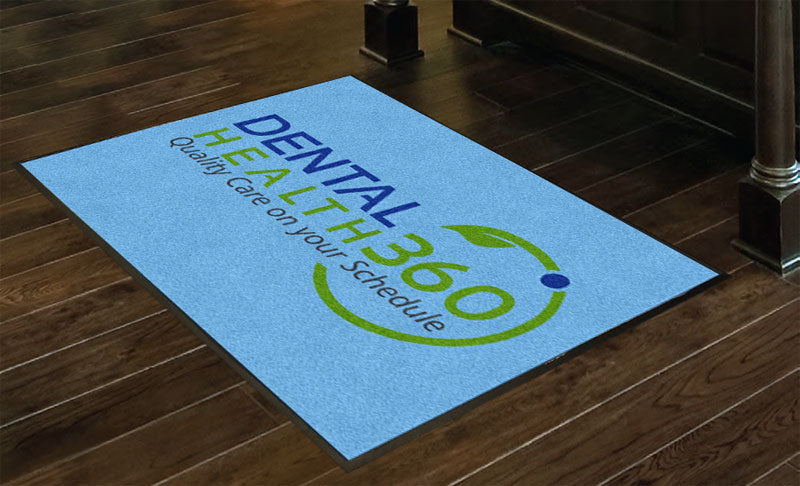 Dental Health 360 3 X 4 Rubber Backed Carpeted HD - The Personalized Doormats Company