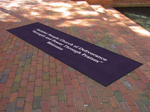Faithful Temple Church of Deliverance 3 X 10 Rubber Backed Carpeted HD - The Personalized Doormats Company
