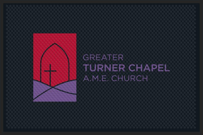 Greater Turner Chapel 4 X 6 Rubber Scraper - The Personalized Doormats Company