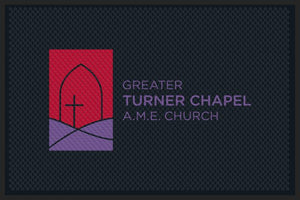 Greater Turner Chapel 4 X 6 Rubber Scraper - The Personalized Doormats Company