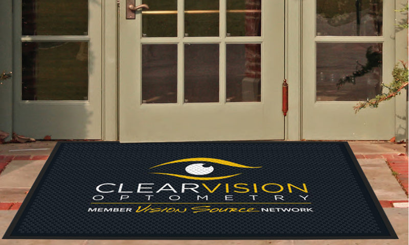 ClearVision Optometry 4 x 6 Rubber Scraper - The Personalized Doormats Company