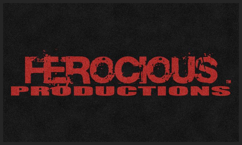 Ferocious productions 3 X 5 Rubber Backed Carpeted HD - The Personalized Doormats Company