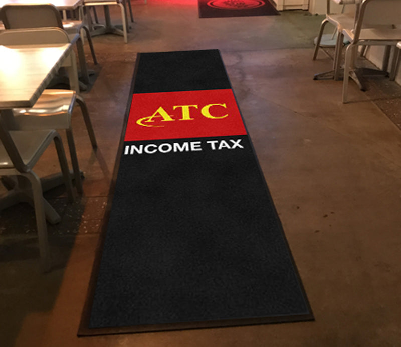ATC Black Carpet 2018 3 x 10 Rubber Backed Carpeted - The Personalized Doormats Company