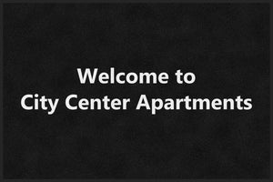 City Center Apartments 4 X 6 Rubber Backed Carpeted HD - The Personalized Doormats Company