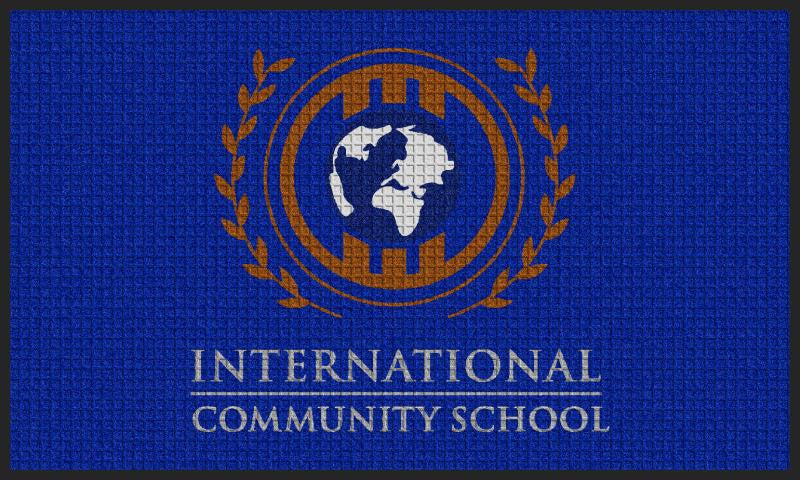International Community School (ICS) 3 X 5 Waterhog Impressions - The Personalized Doormats Company