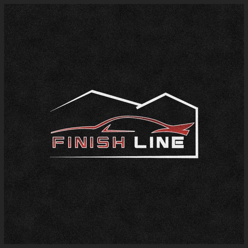 Finish Line Mat 4 X 4 Rubber Backed Carpeted HD - The Personalized Doormats Company